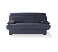 Banquette clic clac 3 places - Matelas 17 cm - Tissu gris anthracite - L199 x P96 x H103 cm - CHLOE