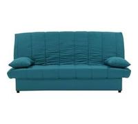 Banquette clic clac 3 places - Tissu 100% coton Bleu canard - Style Contemporain - L 190 x P92 cm - MILA Bleu Canard G