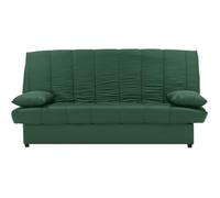 Banquette clic clac 3 places - Tissu 100% coton Vert - Style Contemporain - L 190 x P92 cm - MILA