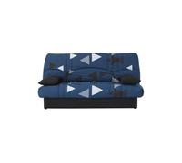 Banquette clic clac 3 places - tissu Bikini bleu - Style contemporain - L 190 x P 92 cm - DREAM