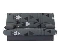 Banquette clic clac 3 places tissu Bikini Style contemporain L 190 P 92 cm DREAM G Gris G