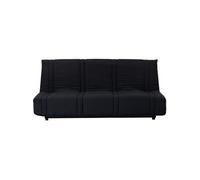 Banquette clic clac 3 places - tissu Noir - Style contemporain - L 193 x P 92 cm - LENA