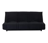 Banquette clic clac 3 places - tissu Noir - Style contemporain - L 193 x P 92 cm - LENA