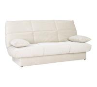 Banquette clic-clac CLEM - 3 places - Tissu en velours côtelé - Beige - Densité 20kg/m3 - 190 x 90 x 92 cm - Fabriqué au Portugal