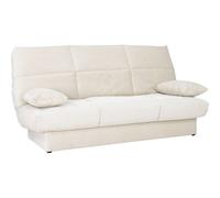 Banquette clic-clac CLEM - 3 places - Tissu en velours côtelé - Beige - Densité 20kg/m3 - 190 x 90 x 92 cm - Fabriqué au Portugal