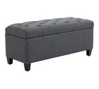 Banc de rangement - HOMCOM - pouf salon bout de lit coffre de rangement - pour salon, chambre, entrée - 100 x 40 x 44 cm, gris foncé
