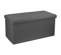 Banquette coffre pliable Loft - L. 76 x H. 37,5 cm - Gris