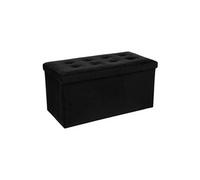 Banquette coffre pliable Lysandre - L. 76 x H. 38 cm - Noir