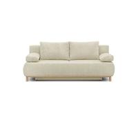Banquette con ible 3 places MIKA Velours côtelé Coffre de rangement L 192 H 84 P