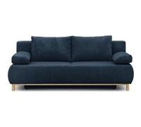 Banquette con ible 3 places MIKA Velours côtelé foncé Coffre de rangement L 192 H 8 Bleu G
