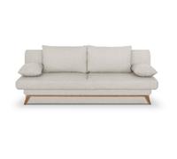 Banquette convertible - 3 places - NAOTO - Tissu beige - Coffre de rangement - 202 x 98 x 98 cm