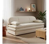 Banquette convertible CILA 3 places tissu beige