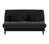Banquette convertible Elios clic clac, couchage 130 x 190 avec rangement intégré + 2 coussins OFFERTS, Géometrik noir