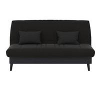 Banquette convertible Elios clic clac, couchage 130 x 190 avec rangement intégré + 2 coussins OFFERTS, Pearl Noir