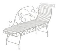 CLP Banc de jardin Karma – Fer forgé, 3 personnes, Blanc antique, jusqu'à 160 kg