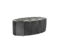 Banquette en MDF coloris gris - Longueur 125 x Profondeur 53 x Hauteur 46,5 cm --