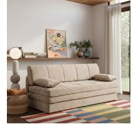 Banquette LUMA convertible 3 places tissu chenille marron