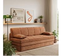Banquette LUMA convertible 3 places tissu chenille terracotta