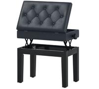 banquette piano HOMCOM Bois 55x33x58cm Noir