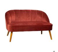 Banquette velours ""Naova"" 2 places,rose terracota - Atmosphera Créateur d'intérieur