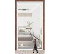 BANTASE Porte Moustiquaire for Chat 95 × 205 Cm, Porte Coulissante À Fermeture Éclair, Rideau De Protection en Maille avec Bande Auto-agrippante, Robuste, for Porte D'entrée, Porte-fenêtre(95x200cm)