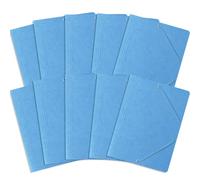 BANTEX 400087825 Lot de 10 porte-documents avec élastique A4, chemises à élastiques pour bureau ou école, classeurs légers avec 2 élastiques, bleu clair