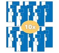 Bantex Budget 400116559 Lot de 10 blocs-notes quadrillés Bleu Format A5
