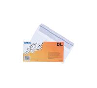 Bantex Lot de 25 enveloppes autocollantes DL (22 x 11 cm) - Blanches