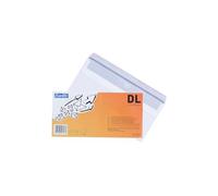 Bantex Lot de 50 enveloppes autocollantes blanches DL 22 x 11 cm