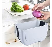 BanYakong Poubelle noire à suspendre de 3 L, matériau en silicone, non toxique, durable, pliable, économise de l'espace, installation facile, suspendue, convient pour la cuisine, le bureau, l'hôtel