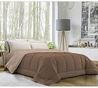 Banzaii Maxi Couette Chaude et colorée en Microfibre Anti-acariens Beige/Marron Clair 260x260 cm