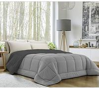 Banzaii Maxi Couette Chaude et colorée en Microfibre Anti-acariens Gris Clair/Gris foncé 260x260 cm