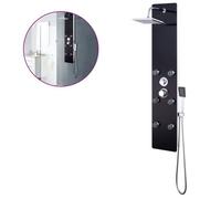 BAO Panneau de douche Verre 25 x 44,6 x 130 cm Noir - 7393155047260