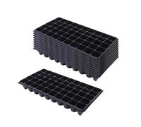 Baoblaze 10 Pièces Plateaux de Semis Barquettes de Plateaux pour Plantes avec 50 Alvéoles Résistants en Pet Réutilisables Convient à Jardinage, 100g