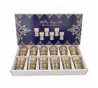 Baoblaze 12 Pièces Tasses à Thé Verre Gobelets Verres Tasses Espresso Motif Géométrique Mosaïque avec Bord Doré Verre Sodalime Facile à Tenir Adaptées aux