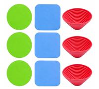 Baoblaze 3 Pièces Ouvre- Silicone Antidérapant Tapis Résistant à la Chaleur Ustensile de Cuisine Polyvalent Pratique Convient aux Seniors Préparation Repas Pique-nique, Bleu, Bleu