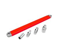 Baoblaze 5 Pièces xtension Déportée Outil à Main Universel Jeu de Rallonge pour Douilles Fonction Double Tête En Acier Utilisation Ma, Rouge