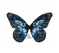 Baoblaze Ailes de Fête Enfant Ailes Papillon Costume Accessoire Déguisement avec Brides Élastiques en Plastique Léger Dessins Floraux et s Conviennent à, Bleu, 65 60cm