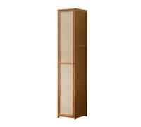 Baoblaze Armoire à Chaussures Multicouches Meuble Chaussures Étroit Bambou Devant Maillé Respirant Panneau Latéral Solide avec, Marron, Sept Couches Porte Respirante en Maille