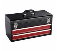 Baoblaze Armoire de Rangement à Tiroirs Coffre à Outils Meuble de Stockage Boîte à Matériel en Métal avec Tiroir Avant et Fermeture Convient au Garage Atelier Bricoleur, 2 Tiroirs 510 220 250mm