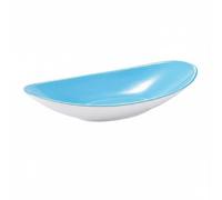 Baoblaze Assiette Melamine Plat de Présentation Bol Plateau Moderne Résistance aux Chocs Adaptée à Foyer Réception, Bleu Blanc, L