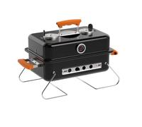 Baoblaze Barbecue Portable Pliable Gril Charbon Rectangulaire avec Jauge de Température sur Couvercle et Grille Aérations pour Chaleur Uniforme Pieds