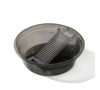 Baoblaze Bassine à Linge avec Planche à Laver Cuve de Lavage Bac de Lavage Classique Plastique PP Épaissi Robuste Cuve Profonde pour Rinçage et Trempage, Noir Transparent, Moyen