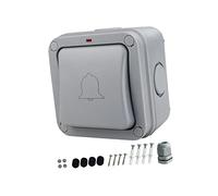 Baoblaze BE32M Interrupteur à bouton-poussoir Système de sonnette étanche IP66 Ouverture de porte de garage Contrôle d'accès pour la maison, l'entrepôt, l'extérieur