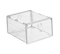 Baoblaze Boîte à Chaussures Boîte de Rangement Pliable Organisateur Chaussures Empilable Tiroir Latéral Couvercle Pet Conteneur Transparent Adaptée pour Sandal, Blanche