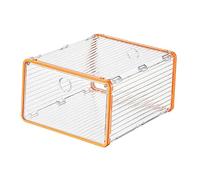 Baoblaze Boîte à Chaussures Boîte de Rangement Pliable Organisateur Chaussures Empilable Tiroir Latéral Couvercle Pet Conteneur Transparent Adaptée pour Sandal, Jaune