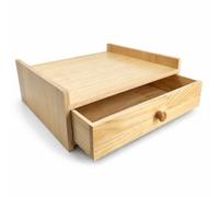 Baoblaze Boîte de Rangement pour Balance Organisateur Comptoir Tiroir Coulissant Support Plateau en Bois Massif Pin Antidérapant Surface Élevée Adaptée aux Caisses Marchés Boutiques Stands de Vendeur