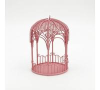 Baoblaze Bougeoir Miniature Gazebo Lanterne Support Photophore Décor en Fer avec Canopée Ouverte et Socle Rond Détails de Volutes et Treillis Délicat Adapté