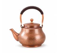 Baoblaze Bouilloire Artisanale en Cuivre avec Anse Enroulée Confortable et Bec pour Chauffage sur Table Cuisine et Matinal, 800G, Hammered 3