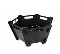 Baoblaze Braséro Hexagonal Pliant en Acier Ventilé Braséro à Bois Panneaux Ventilés Compact Extérieur Poignées pr